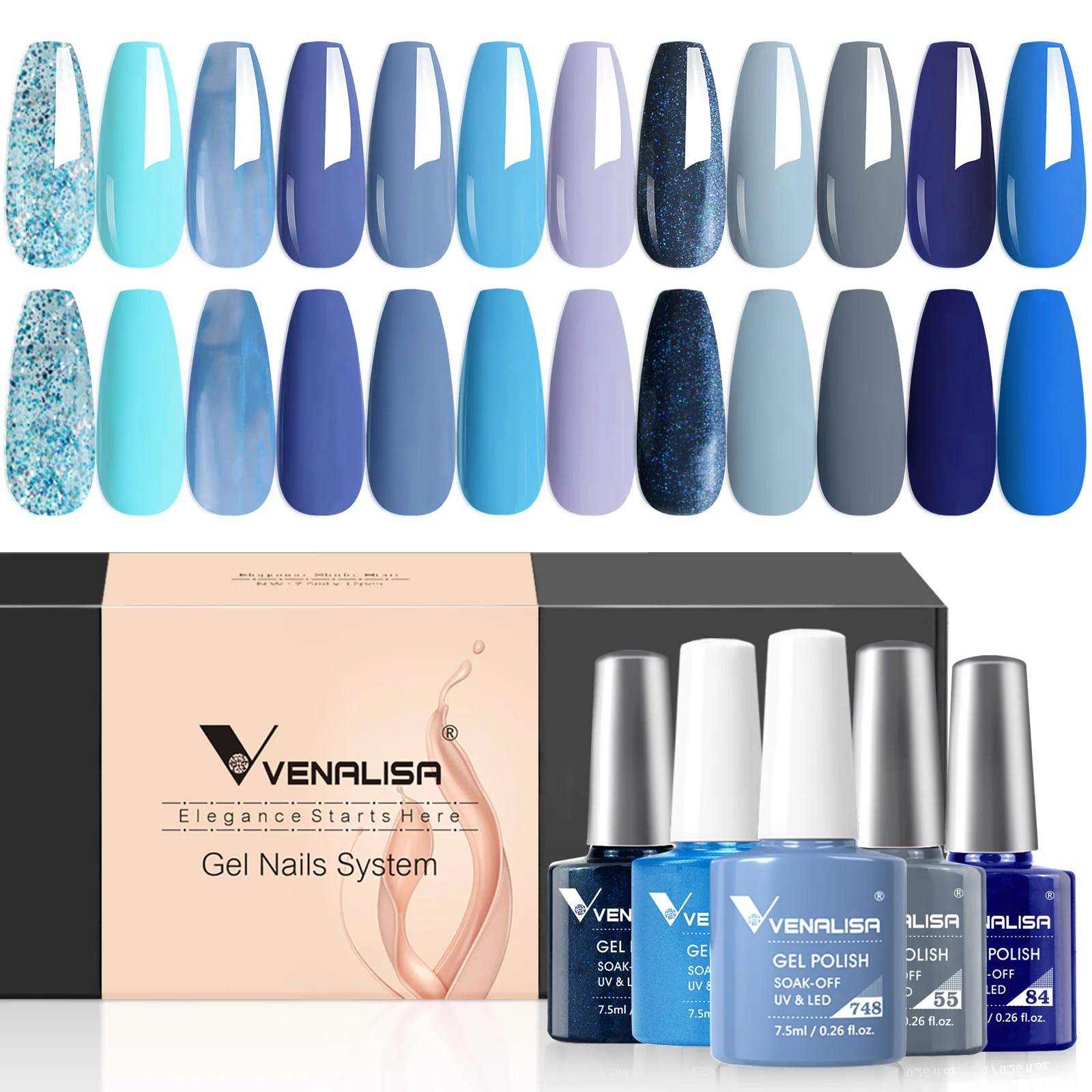 Ocean Queen- Gel Polish 12 Colors Set TPO Free Hema Free